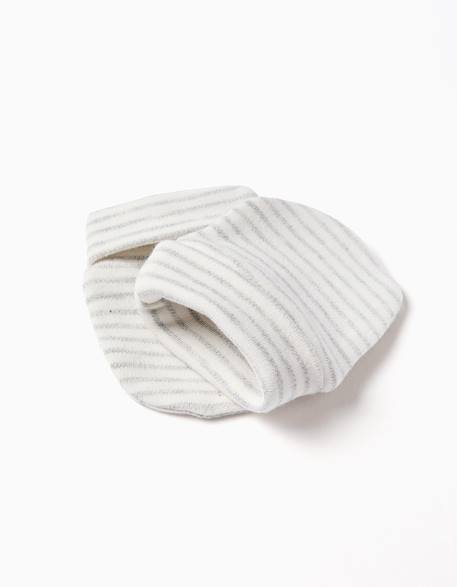 Bonnet + gants en coton à rayures Multicolore 3 - vertbaudet enfant 