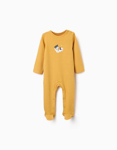 Grenouillère en coton à imprimé Jaune 1 - vertbaudet enfant 