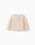 Gilet en maille avec détails ajourés Beige clair 1 - vertbaudet enfant 