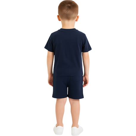 Ensemble 3 pièces t-shirt manches courtes short et sac à imprimé Bleu 3 - vertbaudet enfant 