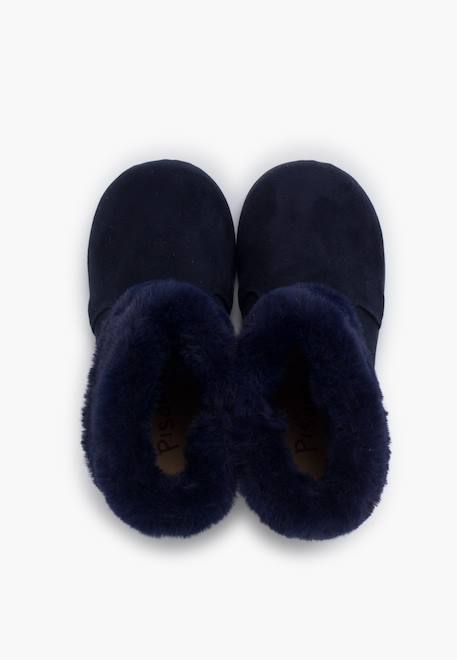 Bottes fille col fourrure semelle fine Bleu marine+Bordeaux+Camel 5 - vertbaudet enfant 