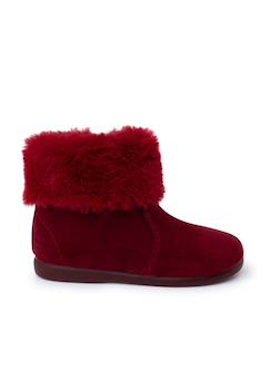 Chaussures-Bottes fille col fourrure semelle fine