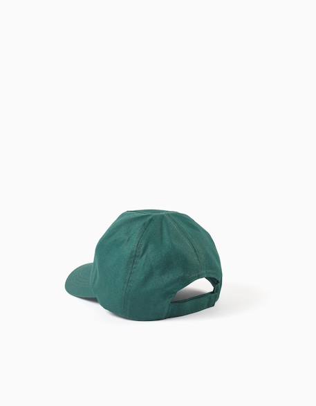 Casquette en coton avec broderie zy Vert foncé 2 - vertbaudet enfant 