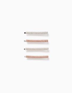 Lot de 4 pinces à cheveux avec strass  - vertbaudet enfant