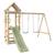Aire de jeux toboggan et mur escalade gessette bois h210cm Marron - vert kaki 1 - vertbaudet enfant 
