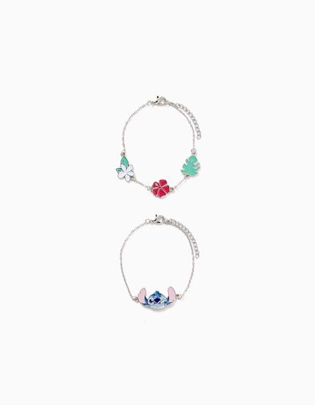 Fille-Accessoires-Lot de 2 bracelets avec pendentifs stitch