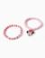 Lot de 2 bracelets avec perles et minnie Rose clair 2 - vertbaudet enfant 