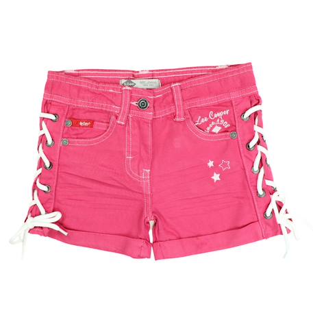 Fille-Short en jeans fille avec decor tressé