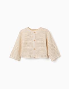 -Gilet en maille avec détails ajourés