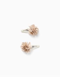 Lot de 2 pinces à cheveux avec fleurs 3d  - vertbaudet enfant
