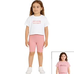 Pack 2 t-shirts et short cycliste fille à imprimé  - vertbaudet enfant