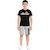 Pack 2 t-shirts et short garçon à imprimé Noir 6 - vertbaudet enfant 
