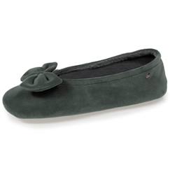 -Chaussons ballerines ultra confortables, semelle en cuir, détail grand nœud