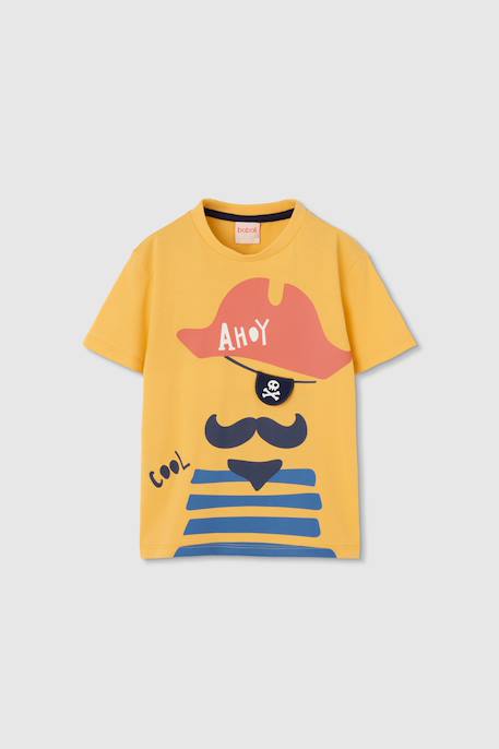 T-shirt enfant coton rayée Jaune 1 - vertbaudet enfant 