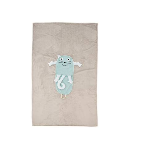Couverture de voyage coussin chat enfant Light green 2 - vertbaudet enfant 