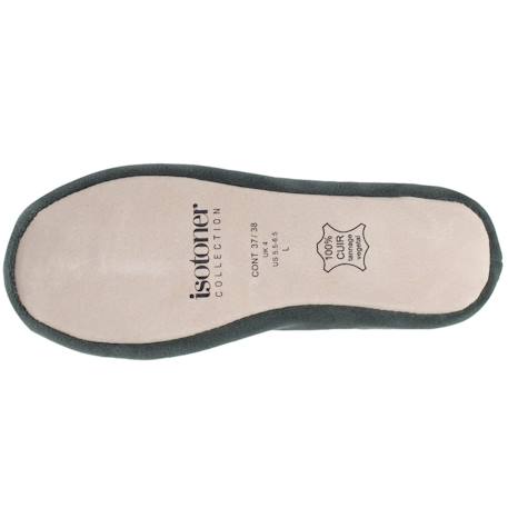 Chaussons ballerines ultra confortables, semelle en cuir, détail grand nœud Aubergine+Bleu canard+Bleu canardfleurs+Girafe+Gris chiné clair+Ivoire+Rayure marinière+Rayuresbleues+Rouge+Sauge+Vert d'eau 58 - vertbaudet enfant 