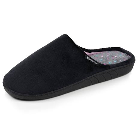Chaussons mules velours semelle ergonomique, mousse à mémoire forme Léopard beige+Noir+Pois gris 7 - vertbaudet enfant 