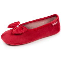 Vêtements de grossesse-Chaussons ballerines microvelours semelle ultra souple mousse à mémoire forme