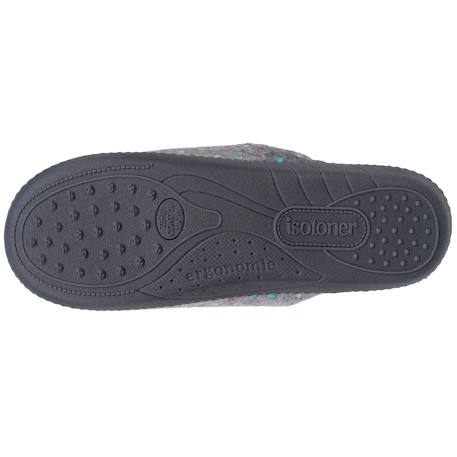 Chaussons mules velours semelle ergonomique, mousse à mémoire forme Léopard beige+Noir+Pois gris 16 - vertbaudet enfant 