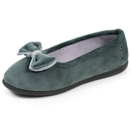Chaussons ballerines souples, ultra confortables et légers, confort technologie everywear Bleu canardfleurs+Bleu marine+Grisirisé+Rayuresbleues+Sauge+Sauge noeud irisé 31 - vertbaudet enfant 