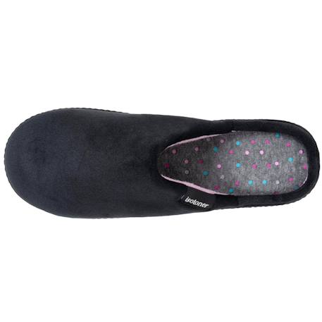 Chaussons mules velours semelle ergonomique, mousse à mémoire forme Léopard beige+Noir+Pois gris 8 - vertbaudet enfant 