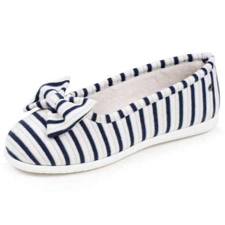 Chaussons ballerines souples, ultra confortables et légers, confort technologie everywear Bleu canardfleurs+Bleu marine+Grisirisé+Rayuresbleues+Sauge+Sauge noeud irisé 19 - vertbaudet enfant 