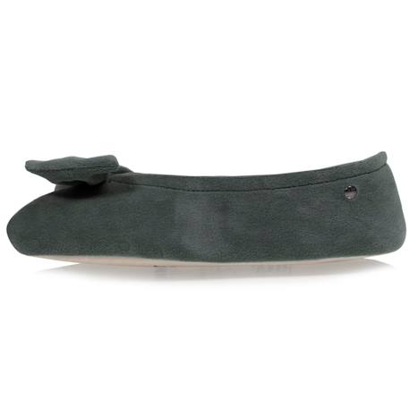 Chaussons ballerines ultra confortables, semelle en cuir, détail grand nœud Aubergine+Bleu canard+Bleu canardfleurs+Girafe+Gris chiné clair+Ivoire+Rayure marinière+Rayuresbleues+Rouge+Sauge+Vert d'eau 57 - vertbaudet enfant 