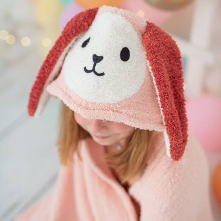 Serviette cape lapin en tissu éponge doux Pink 3 - vertbaudet enfant 