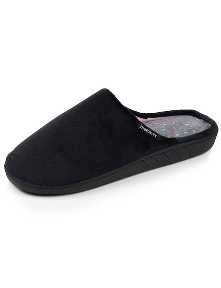 Chaussons mules velours semelle ergonomique, mousse à mémoire forme Léopard beige+Noir+Pois gris 12 - vertbaudet enfant 
