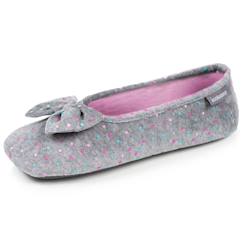 Vêtements de grossesse-Chaussons ballerines microvelours semelle ultra souple mousse à mémoire forme