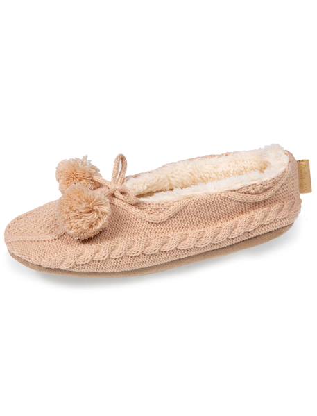 Chaussettes d'intérieur ultra confortables, semelle en suédine avec picots antidérapants Beige 6 - vertbaudet enfant 