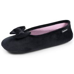 Vêtements de grossesse-Chaussons ballerines microvelours semelle ultra souple mousse à mémoire forme