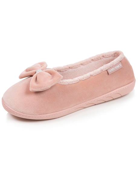 Chaussons ballerines microvelours semelle ergonomique mousse à mémoire forme Blush+Marine+Noir 6 - vertbaudet enfant 