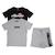Pack 2 t-shirts et short garçon à imprimé Noir 2 - vertbaudet enfant 