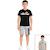 Pack 2 t-shirts et short garçon à imprimé Noir 1 - vertbaudet enfant 