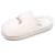 Chaussons mules matière sherpa, semelle bloup extra confort Ivoire+Léopard camel 1 - vertbaudet enfant 