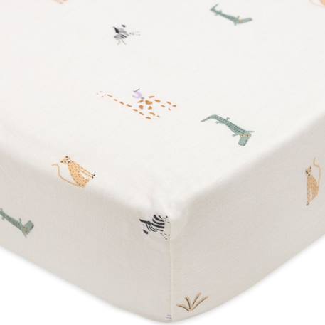 Drap housse Beige, orange, vert 2 - vertbaudet enfant 