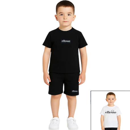 Garçon-Ensemble-Pack 2 t-shirts et 1 short garçon à imprimé