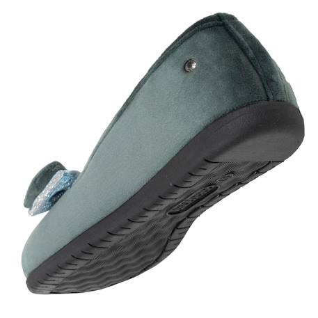 Chaussons ballerines souples, ultra confortables et légers, confort technologie everywear Bleu canardfleurs+Bleu marine+Grisirisé+Rayuresbleues+Sauge+Sauge noeud irisé 35 - vertbaudet enfant 