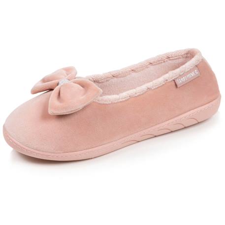 Chaussons ballerines microvelours semelle ergonomique mousse à mémoire forme Blush+Marine+Noir 1 - vertbaudet enfant 