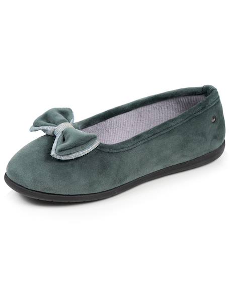 Chaussons ballerines souples, ultra confortables et légers, confort technologie everywear Bleu canardfleurs+Bleu marine+Grisirisé+Rayuresbleues+Sauge+Sauge noeud irisé 36 - vertbaudet enfant 