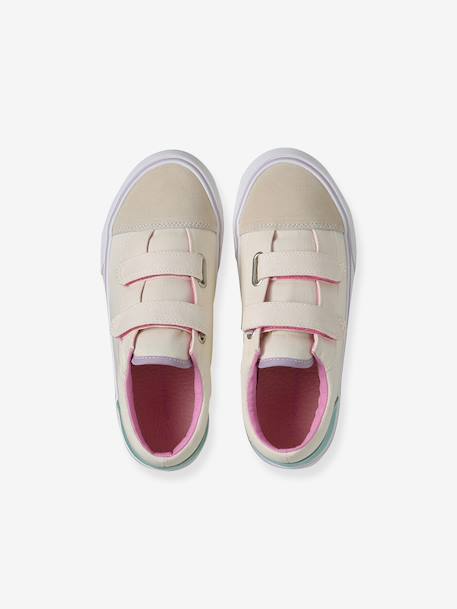 Baskets enfant fille à scratch beige imprimé 4 - vertbaudet enfant 