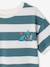 Tee-shirt garçon larges rayures motif poitrine orange+rayé vert 8 - vertbaudet enfant 