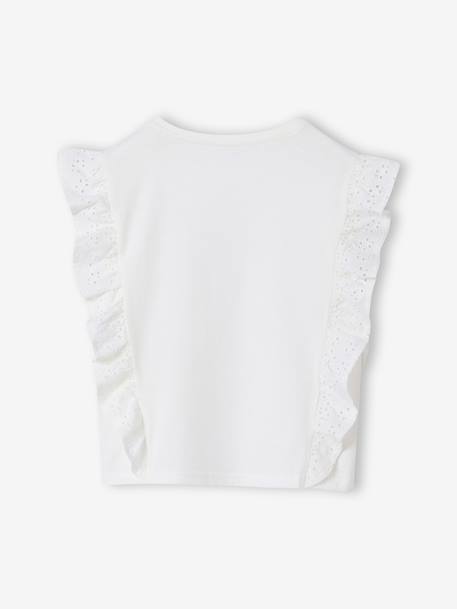 T-shirt à volants manches courtes écru 2 - vertbaudet enfant 