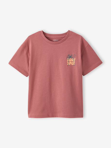 T-shirt garçon motifs devant et dos blanc+bleu ciel+bleu océan+bois de rose 25 - vertbaudet enfant 