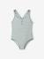 Maillot de bain 1 pièce rayures vert sauge 1 - vertbaudet enfant 