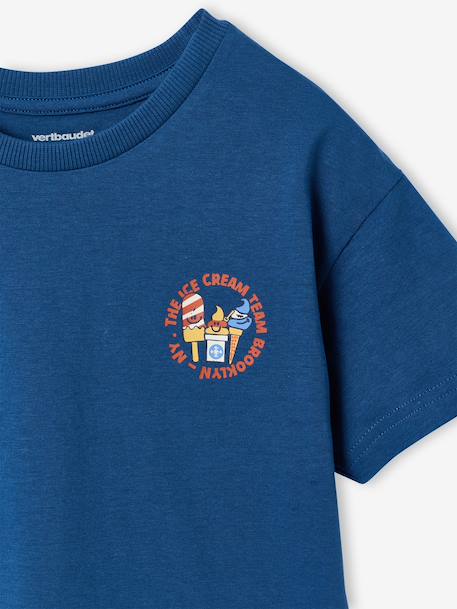 T-shirt garçon motifs devant et dos anthracite+blanc+bleu ciel+bleu océan 26 - vertbaudet enfant 