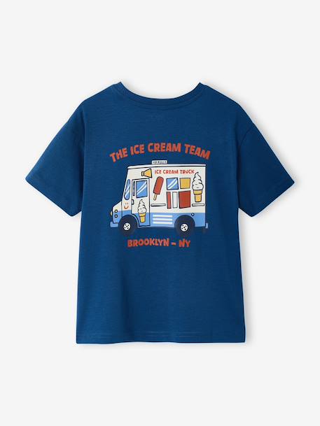 T-shirt garçon motifs devant et dos anthracite+blanc+bleu ciel+bleu océan 25 - vertbaudet enfant 