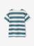 Tee-shirt garçon larges rayures motif poitrine orange+rayé vert 7 - vertbaudet enfant 