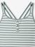Maillot de bain 1 pièce rayures vert sauge 3 - vertbaudet enfant 